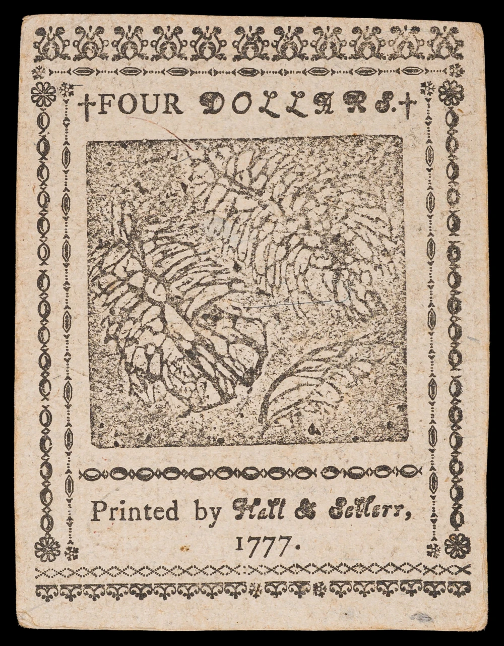 EF 1777 $4 Continental Currency