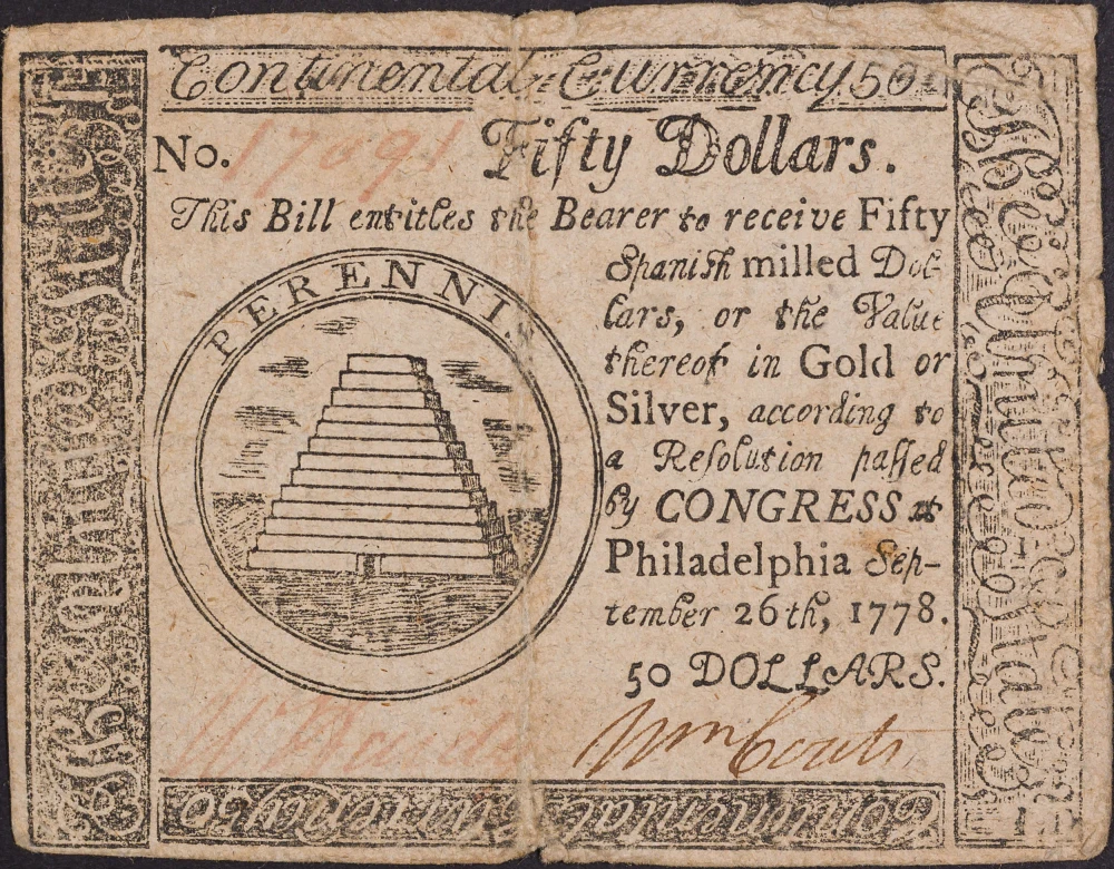 VF 1778 $50 Continental Currency