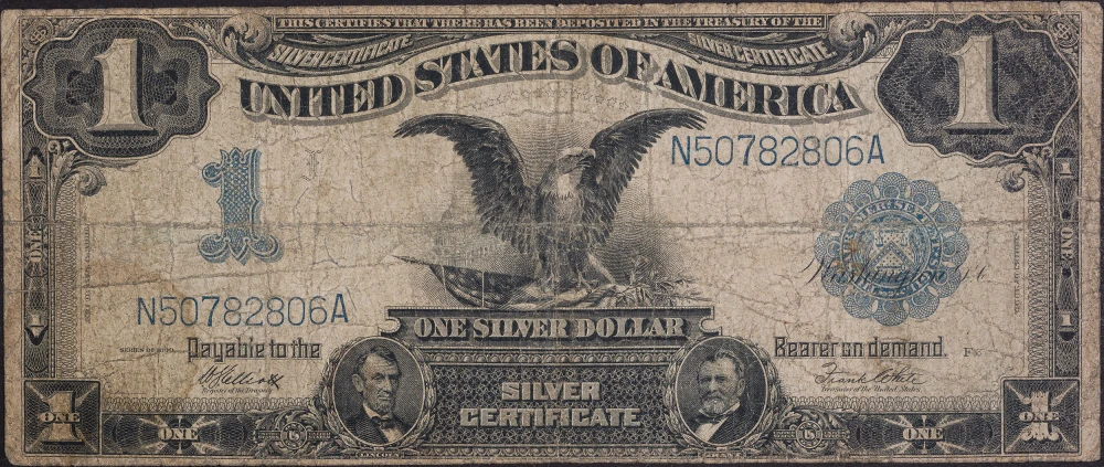Fine 1899 Black Eagle $1 Note