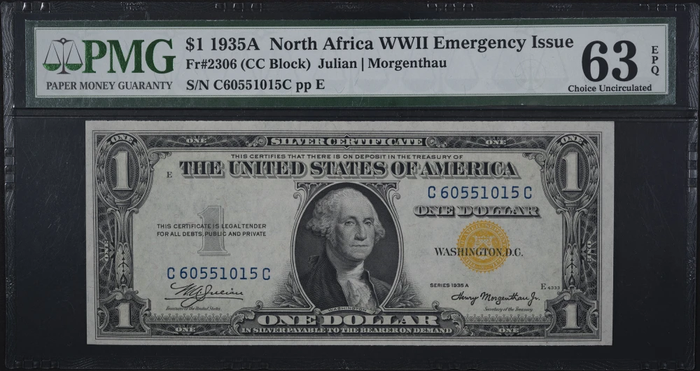 PMG-63 EPQ 1935-A North Africa $1