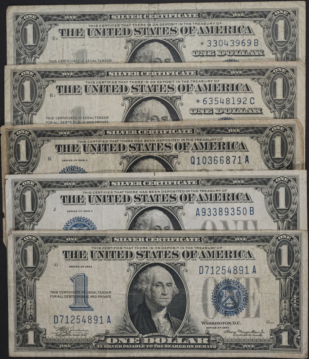 Funny Back and Star Note $1 Silver Certificates