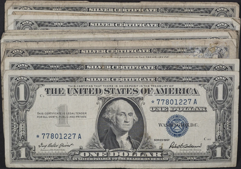 Group of 1957 $1 Star Notes