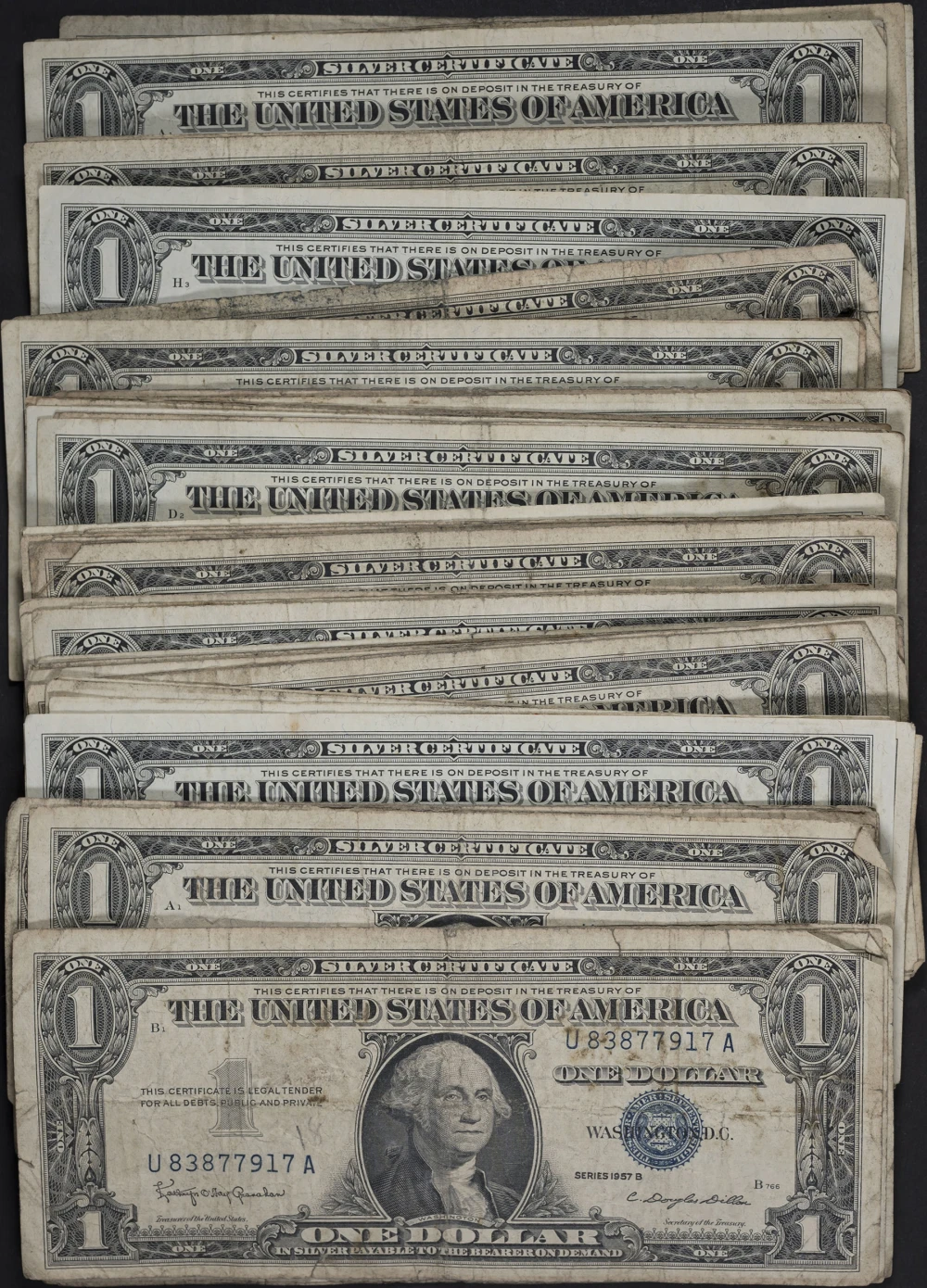 Smaller Hoard 1957-B $1 Notes