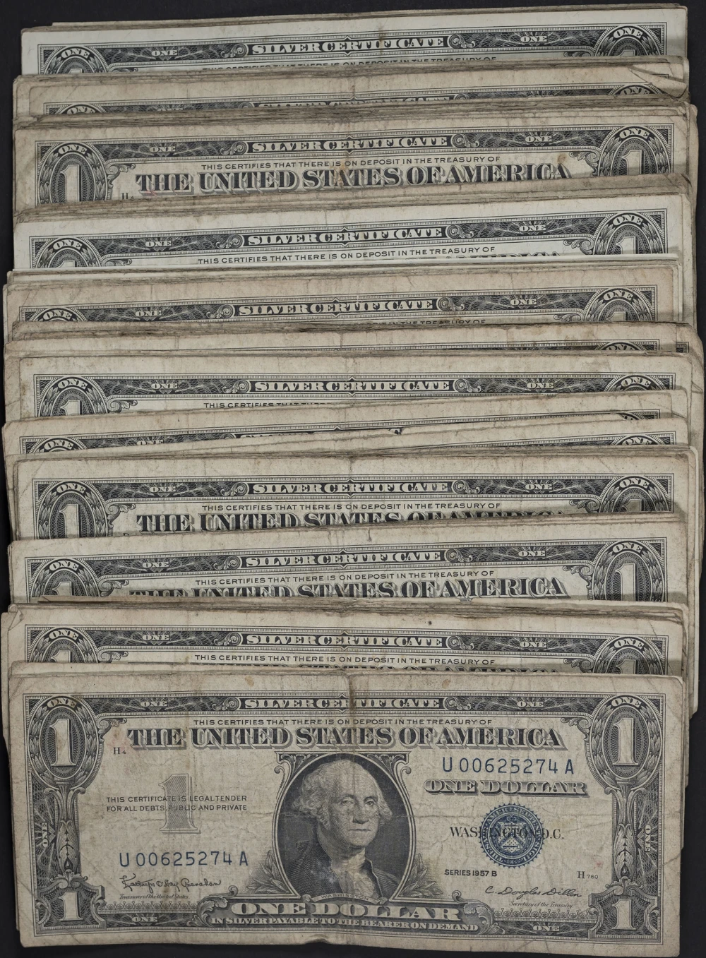 Hoard of 1957-B $1 Silver Certificates