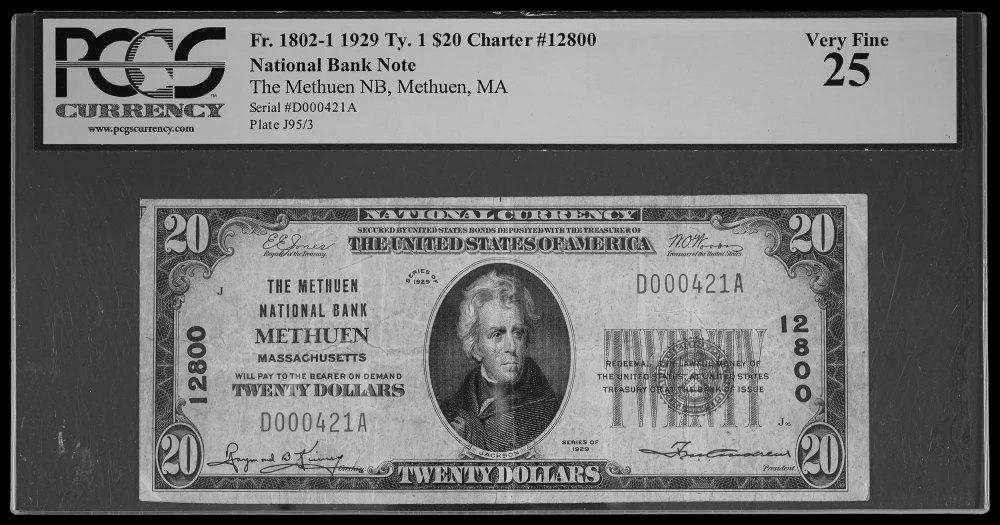 PCGS VF-25 1929 National Currency $20