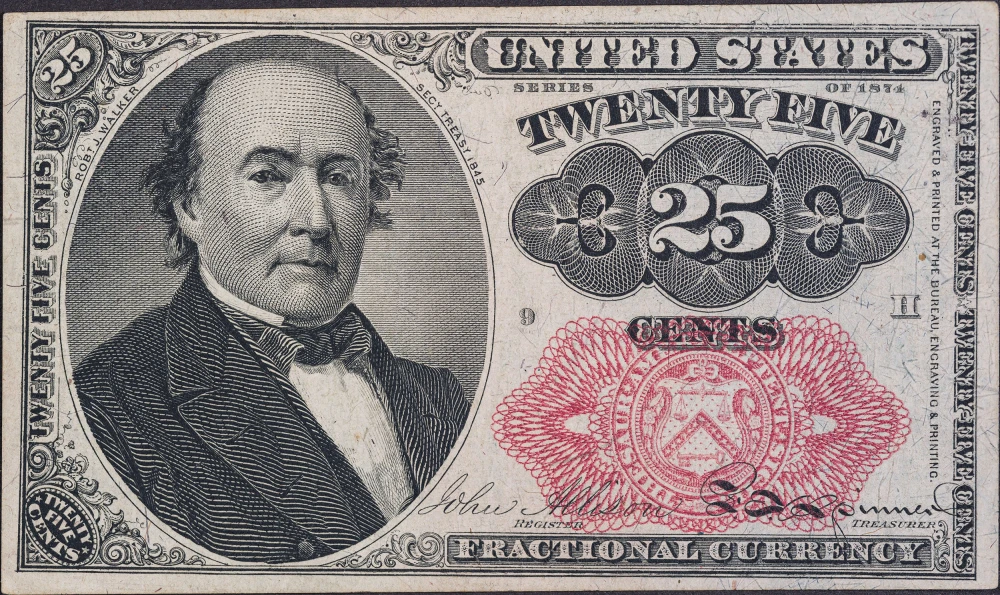 Fractional Currency. Unc Series 1874 25-Cents