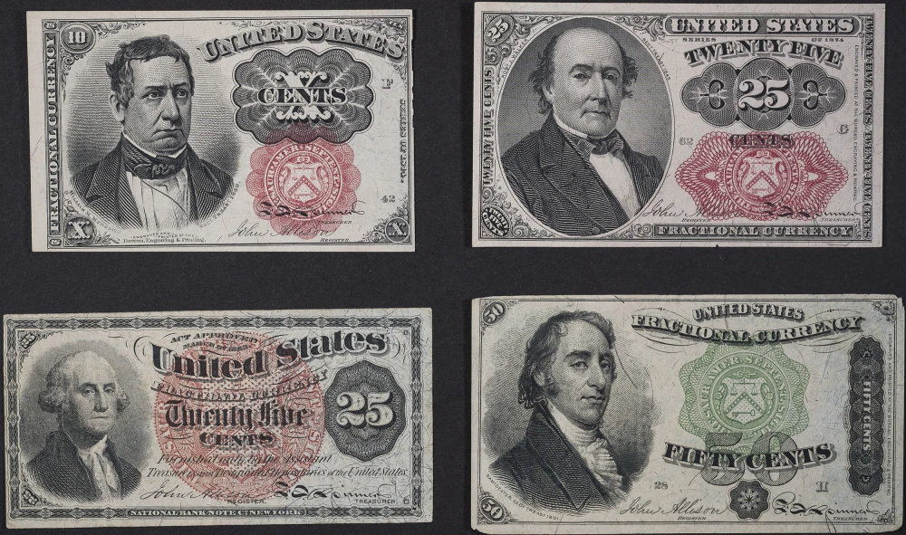 VF to AU Fractional Currency Foursome