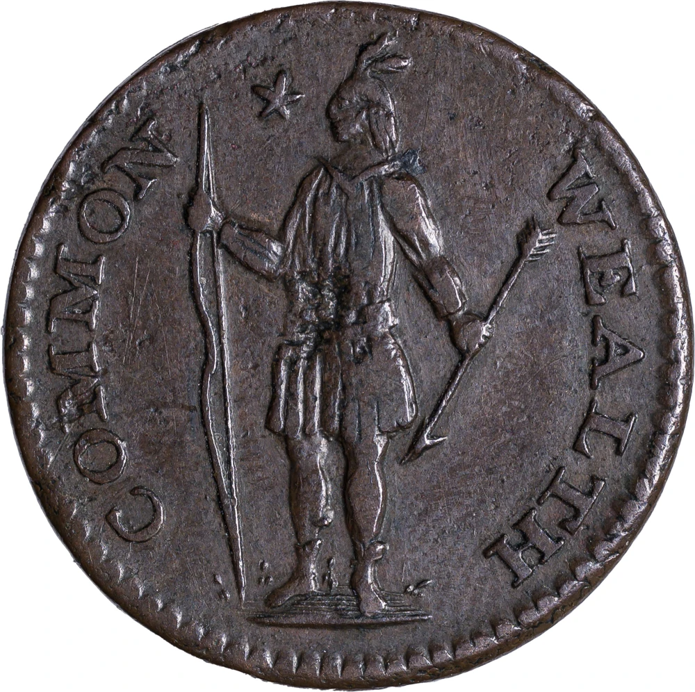 Massachusetts. Impressive EF 1787 Half Cent