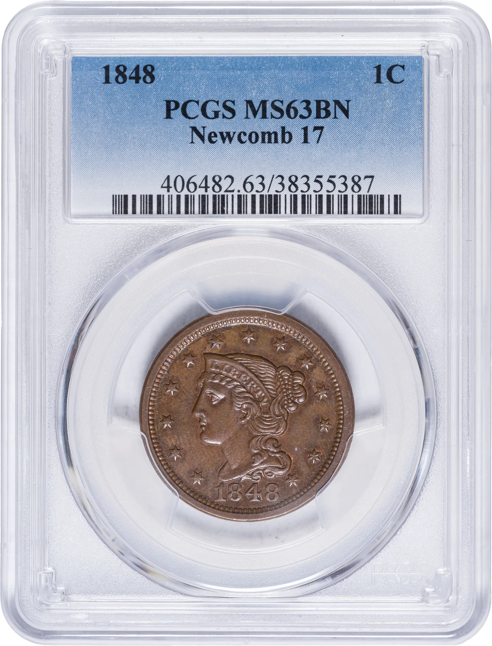 PCGS MS-63 BN 1848 Large Cent