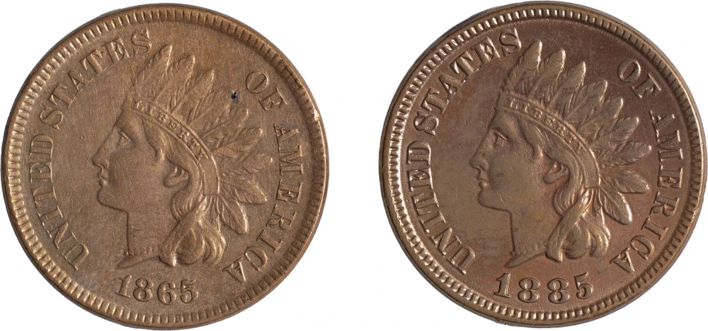 UNC Details Indian Cent Pair