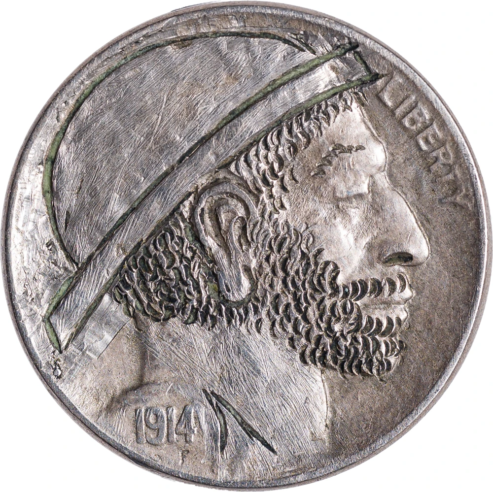 Hobo Nickel. EF 1914 Buffalo Nickel