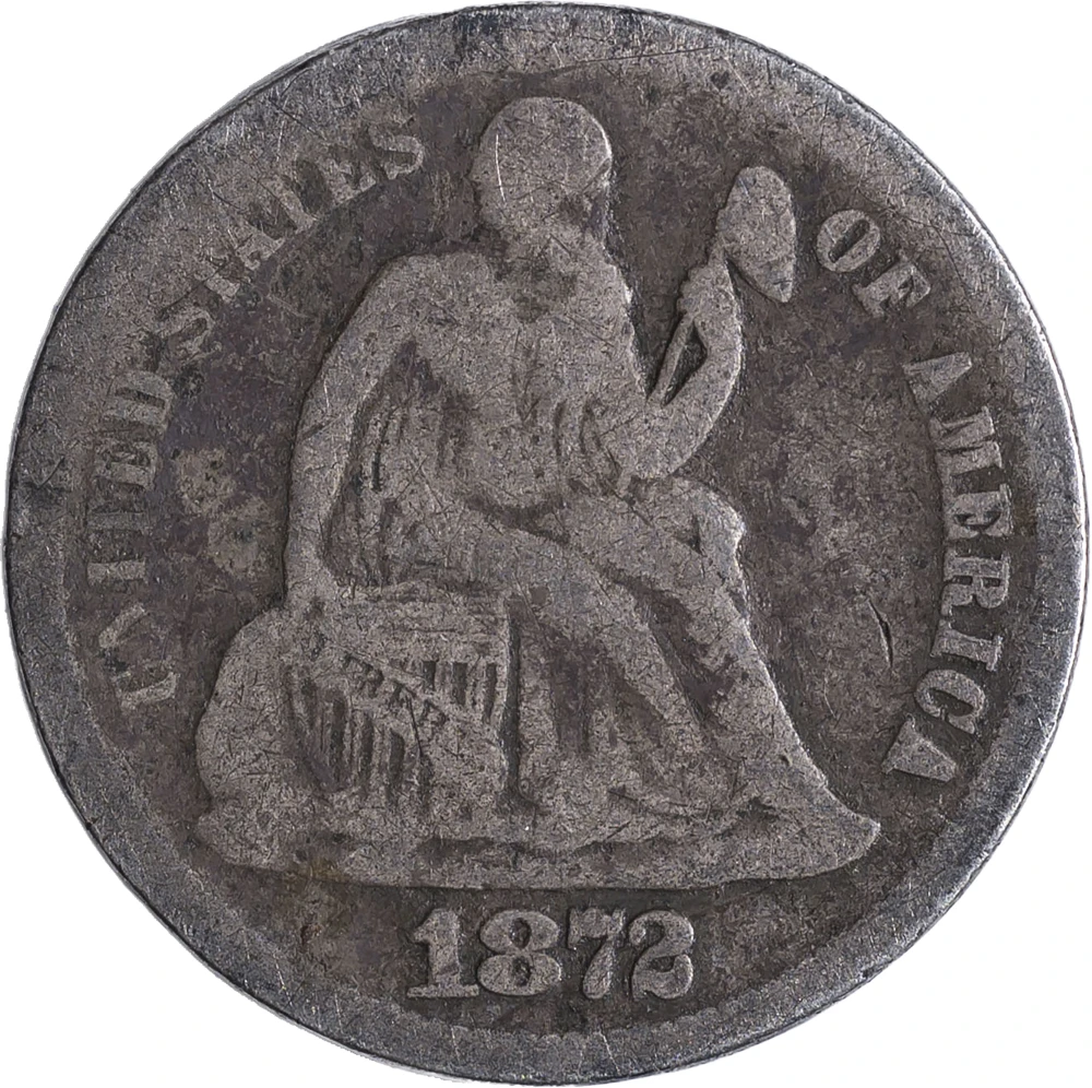 Good to VG 1872-S Liberty Seated Dime