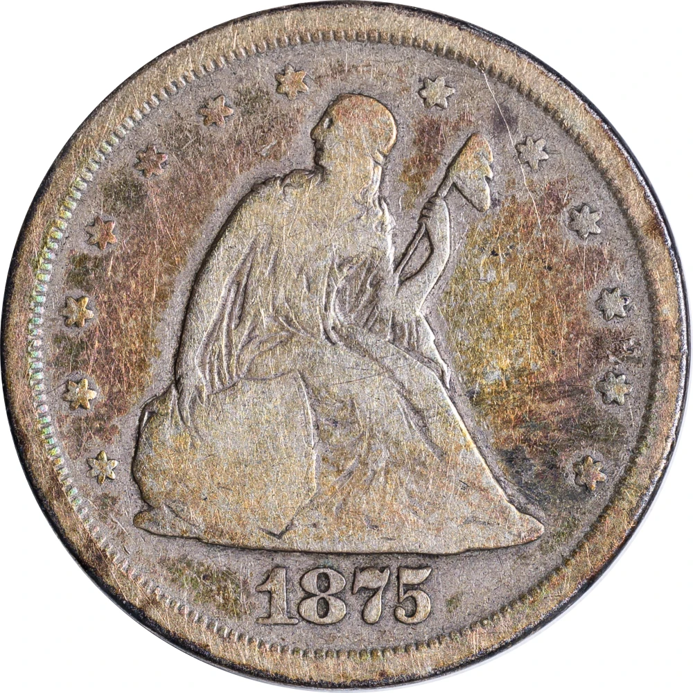 Colorful VG-8 1875-S Twenty-Cents