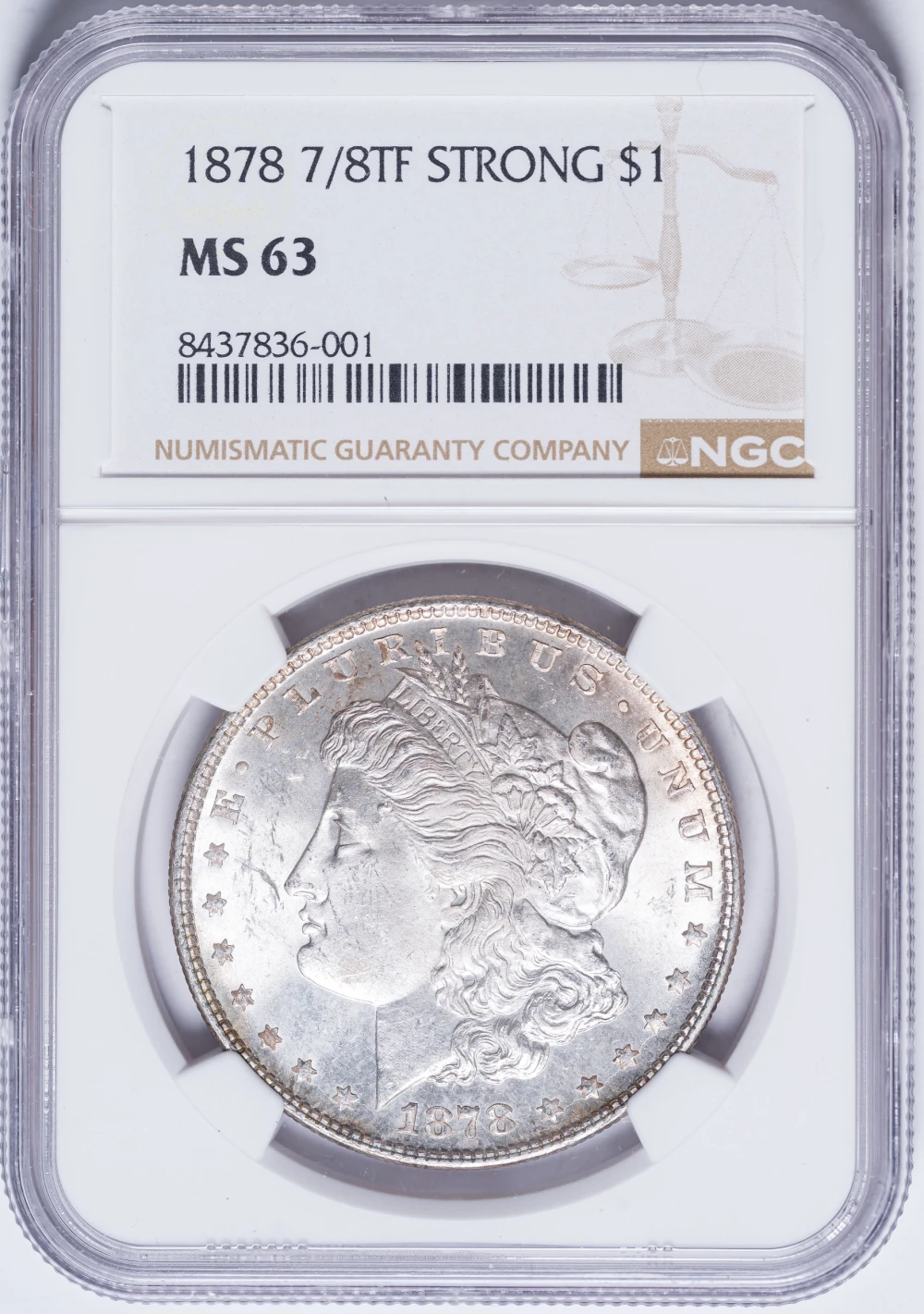 NGC MS-63 1878 7/8TF Morgan Dollar