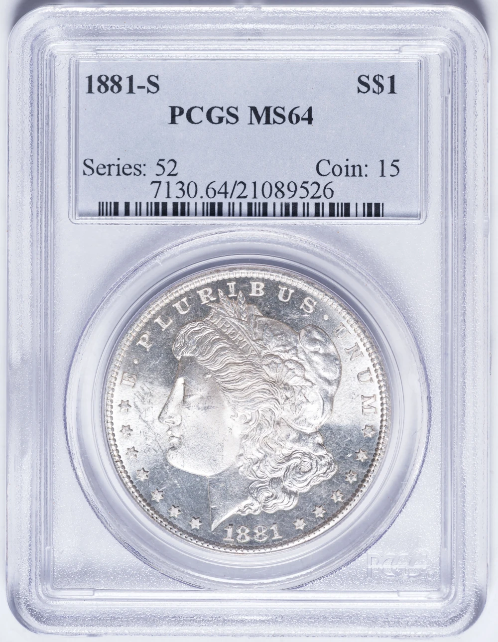 PCGS MS-64 1881-S Morgan Dollar