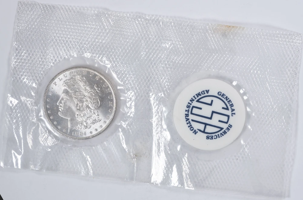 Choice MS-64 1884-O Pliofilm GSA Morgan Dollar