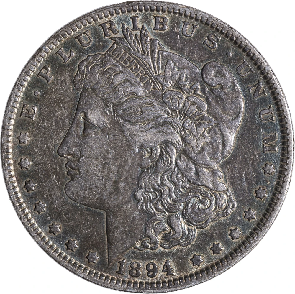 AU-50 Colorful 1894-O Morgan Dollar