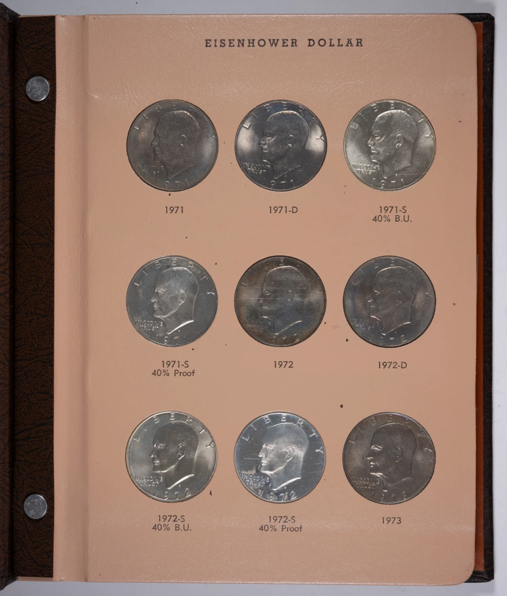 Complete Unc and Proof Eisenhower Dollar Set