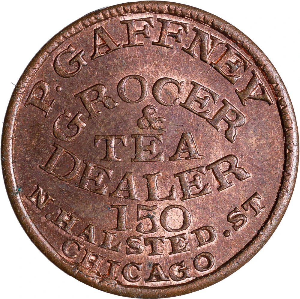 MS-64 RB Undated Store Card Civil War Token