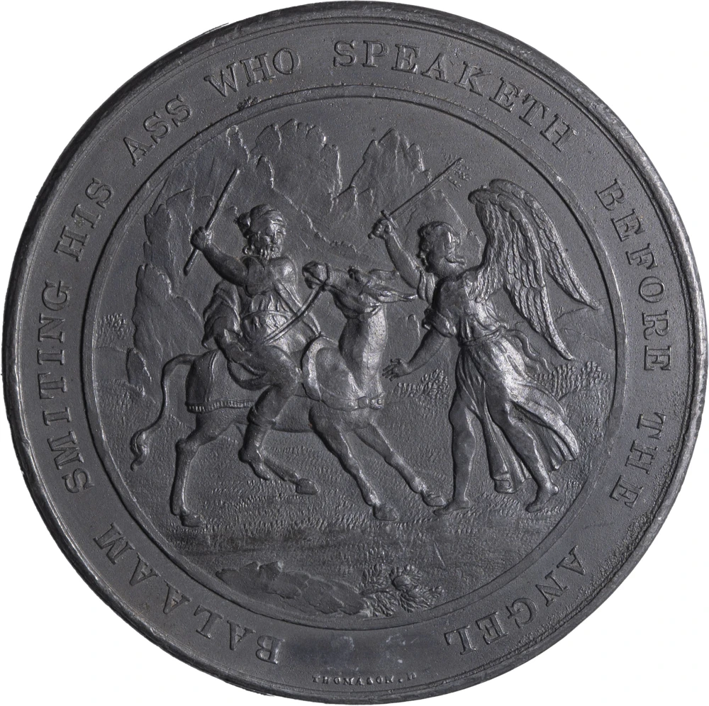 Early Cast Copy Of Balaam Biblical Medal