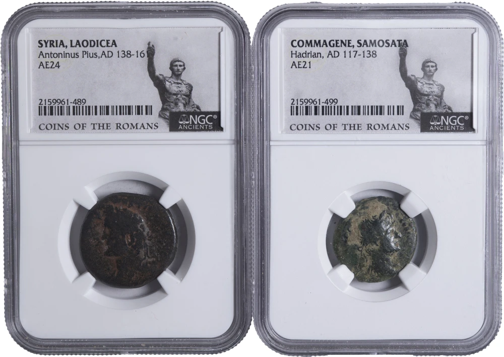 Pair Of NGC Certified Ancient Coppers