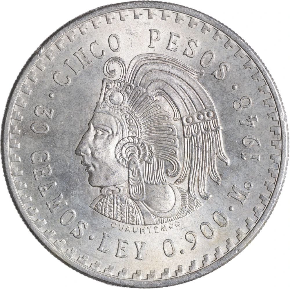 Mexico. Choice BU-63 1948 5 Pesos