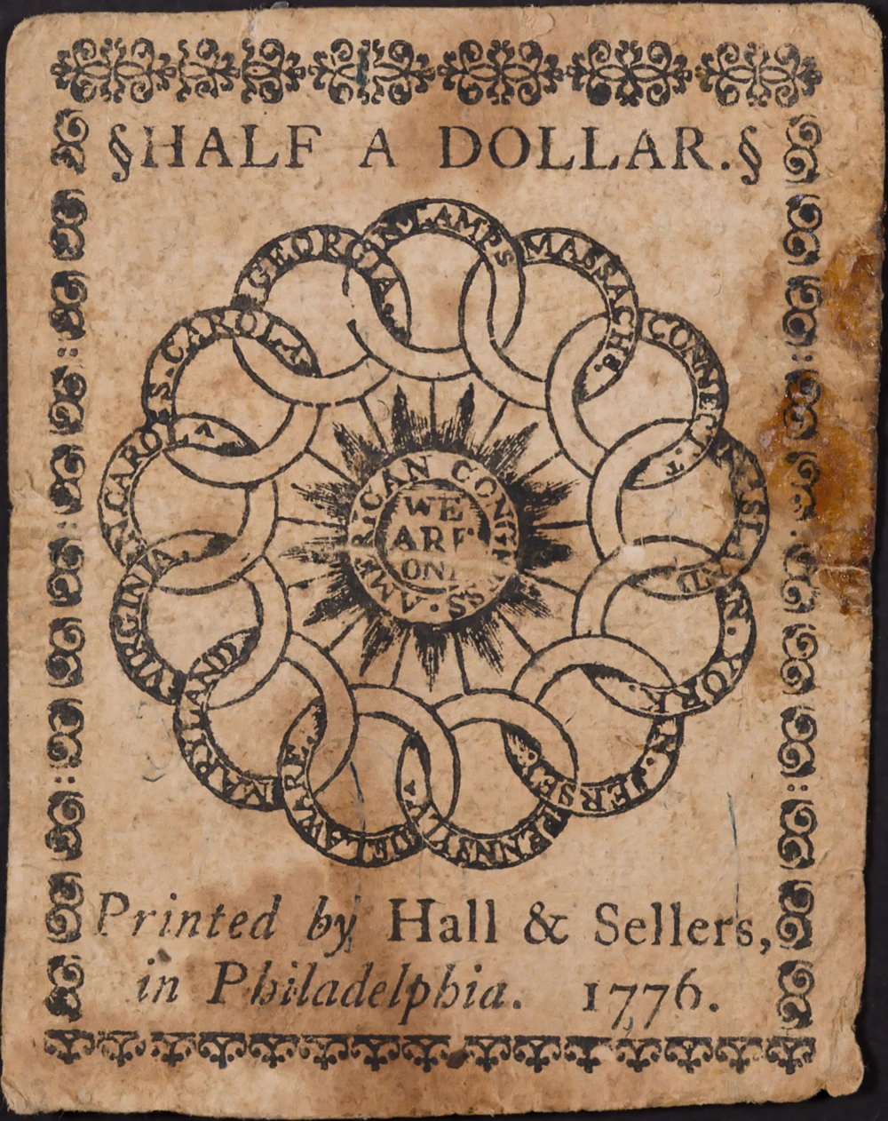 Pennsylvania. VF Details 1776 Half A Dollar Note