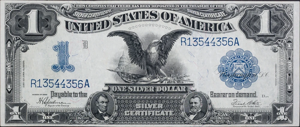 EF/AU-45 1899 Black Eagle $1 