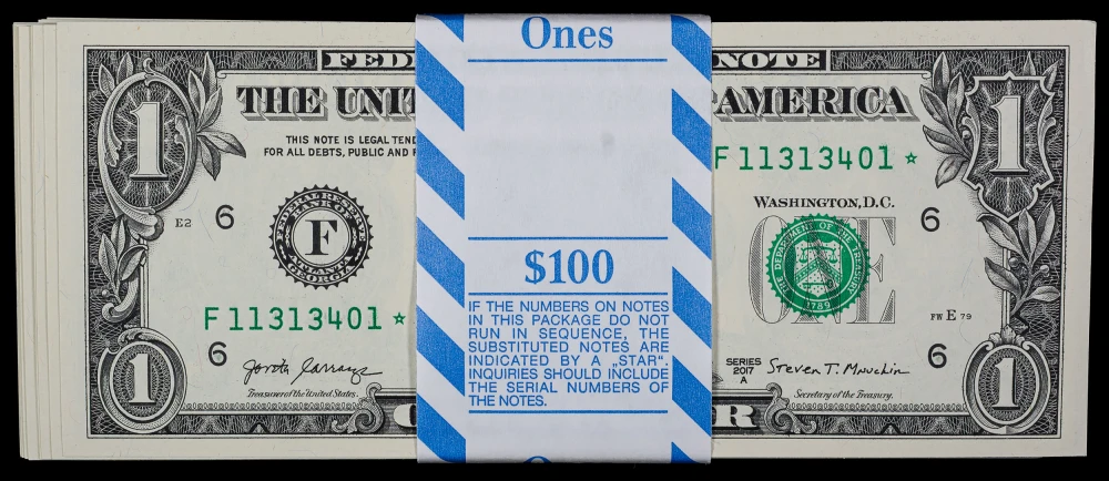 CU Pack of 2017-A $1 FRN Star Notes