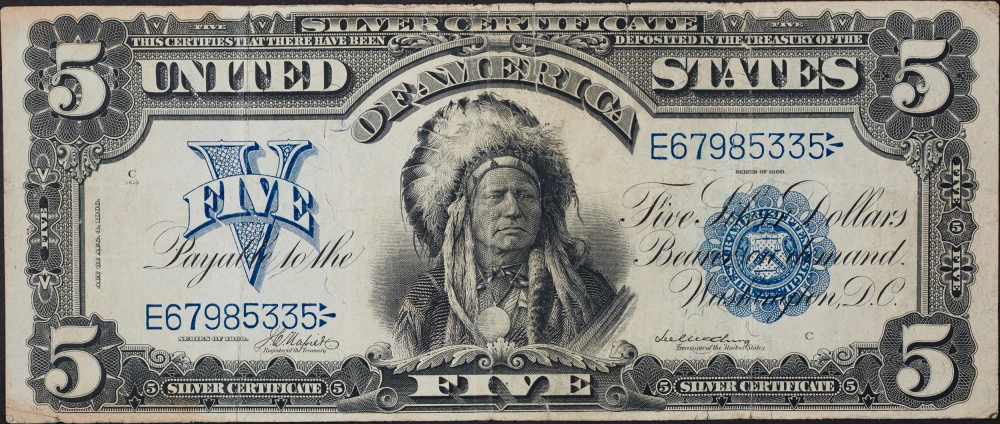 VF 1899 $5 Chief Silver Certificate
