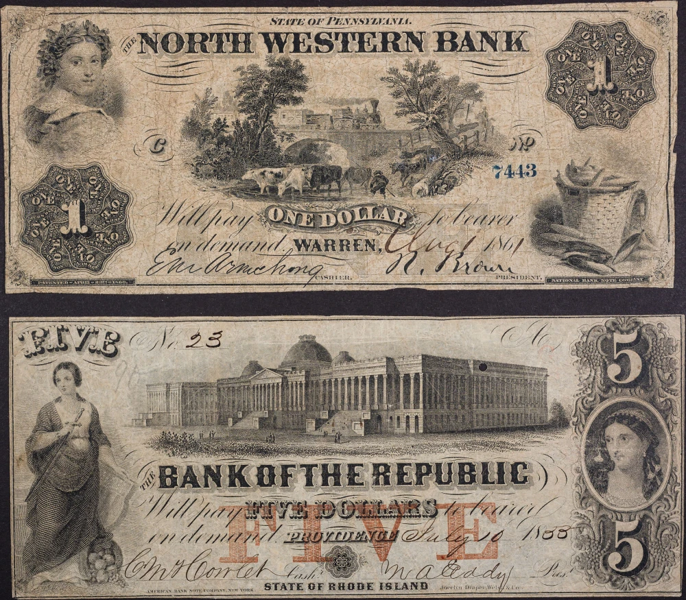 Obsolete Bank Note Duo