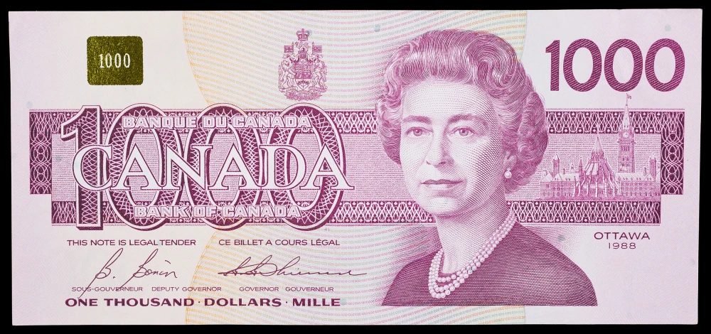 Canada. EF/AU 1988 $1,000 Note