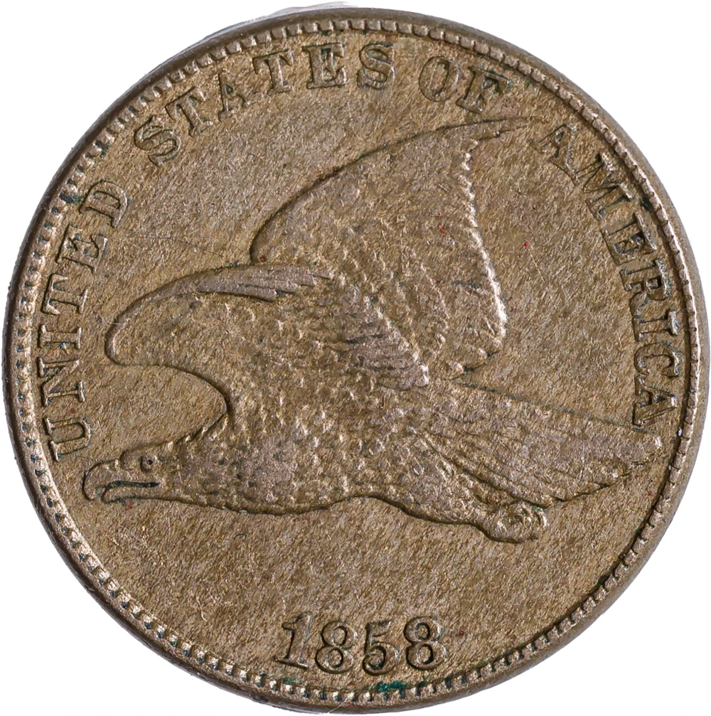 AU-50+ 1858 Lg.Lt Flying Eagle Cent