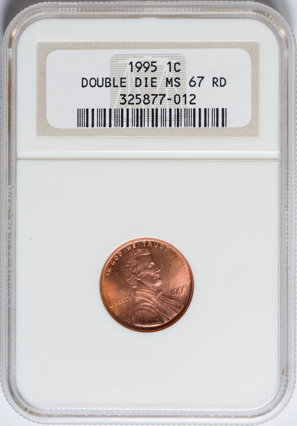 NGC MS-67 RD 1995 Doubled Die Obverse Cent