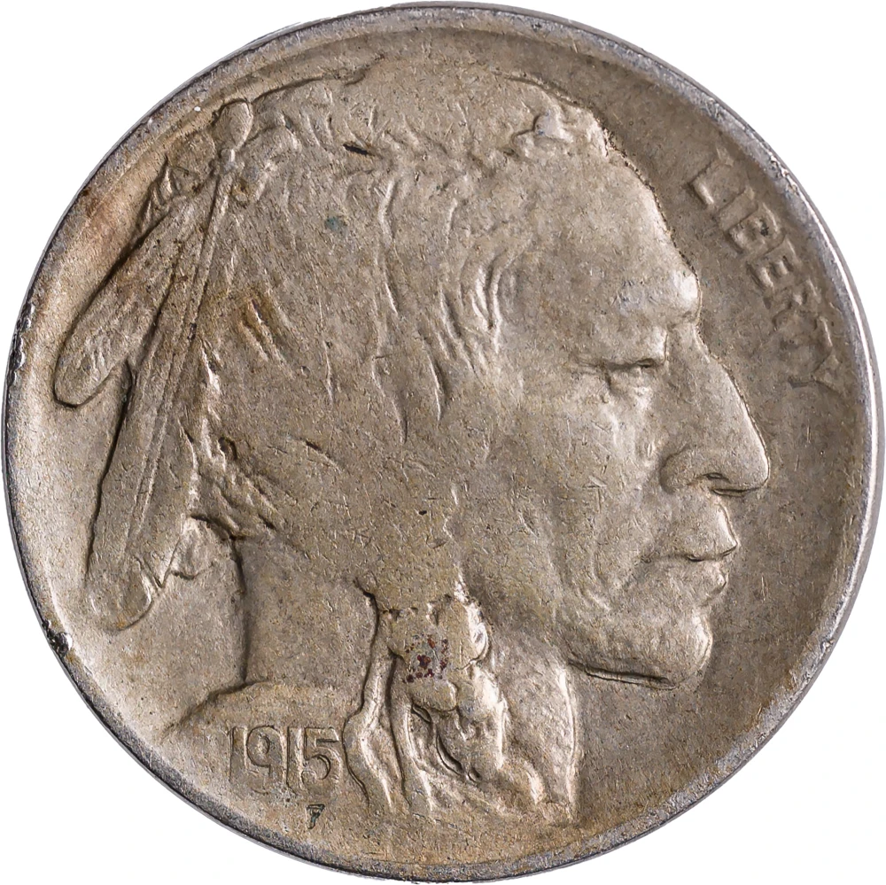 AU-50 1915-D Buffalo Nickel