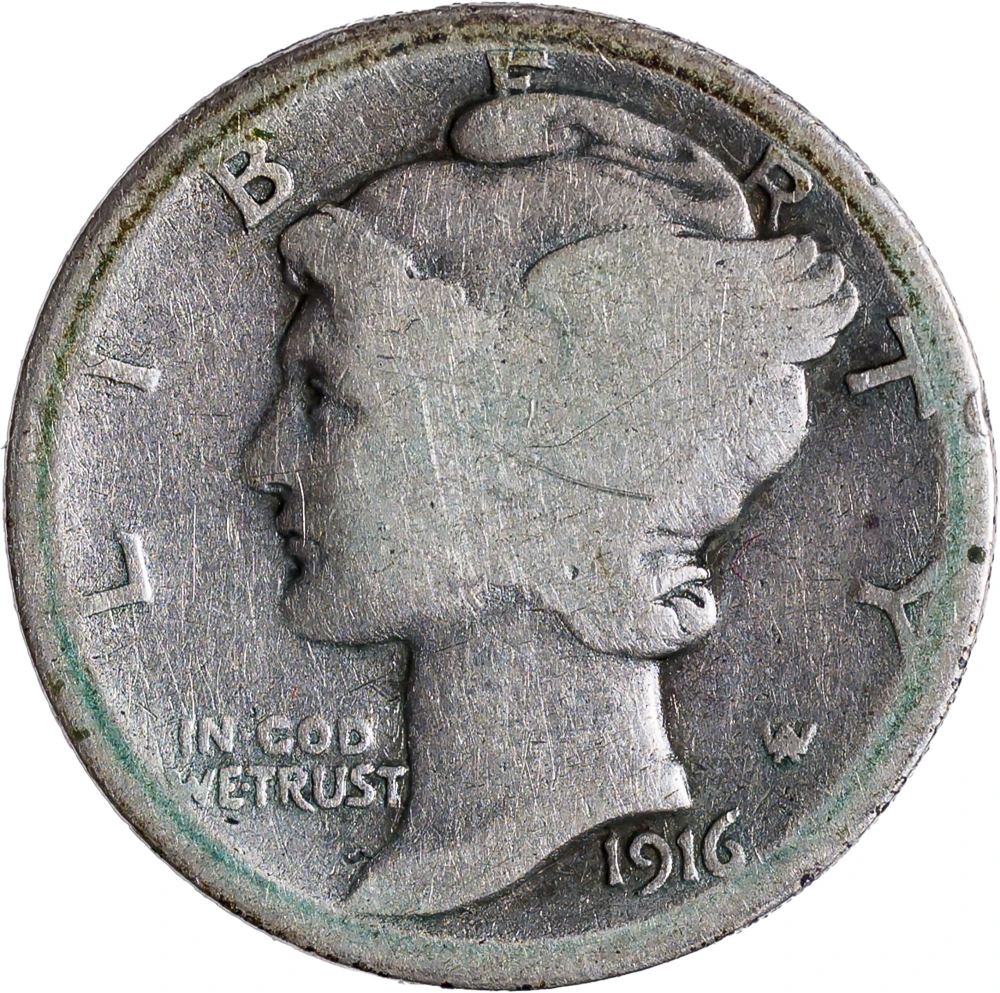 AG to Good 1916-D Mercury Dime