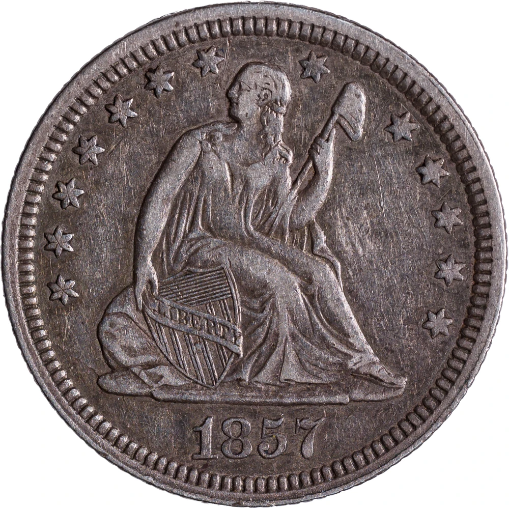 EF-40 1857 Seated Quarter