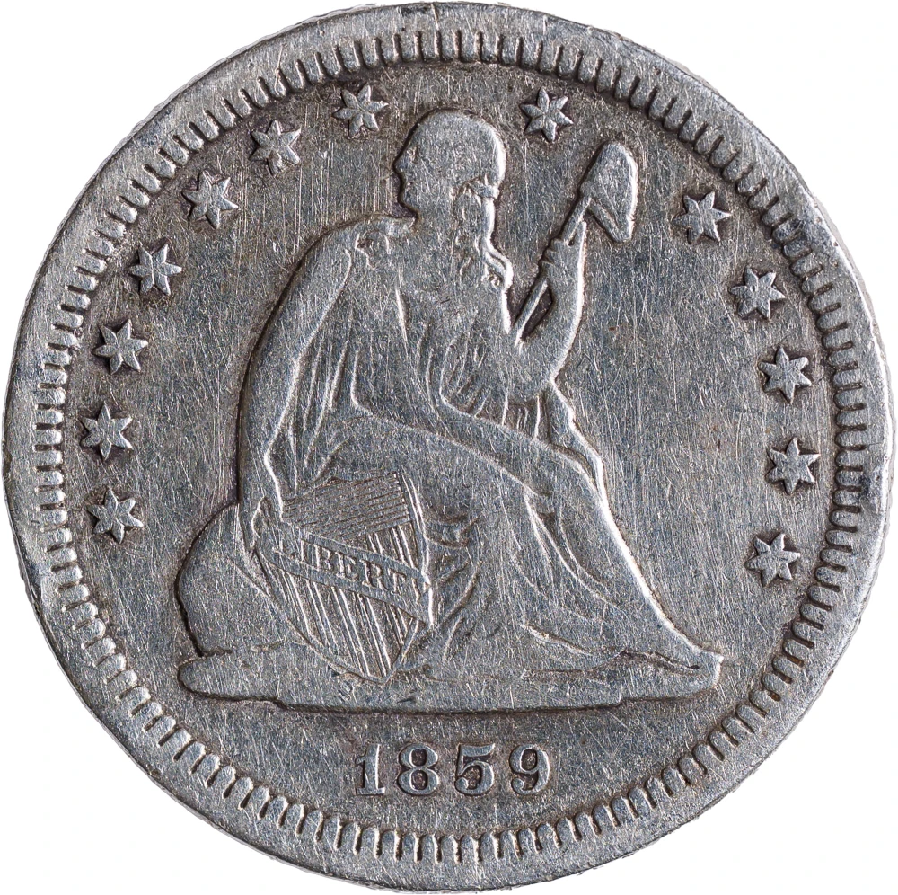 VF-20 Details 1859-S Seated Quarter
