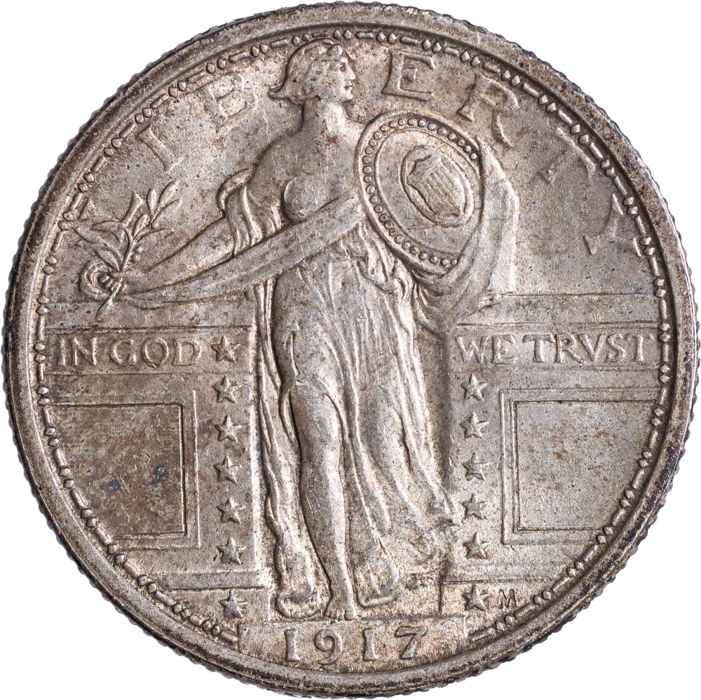 BU-60+ FH  1917 TI Standing Liberty Quarter