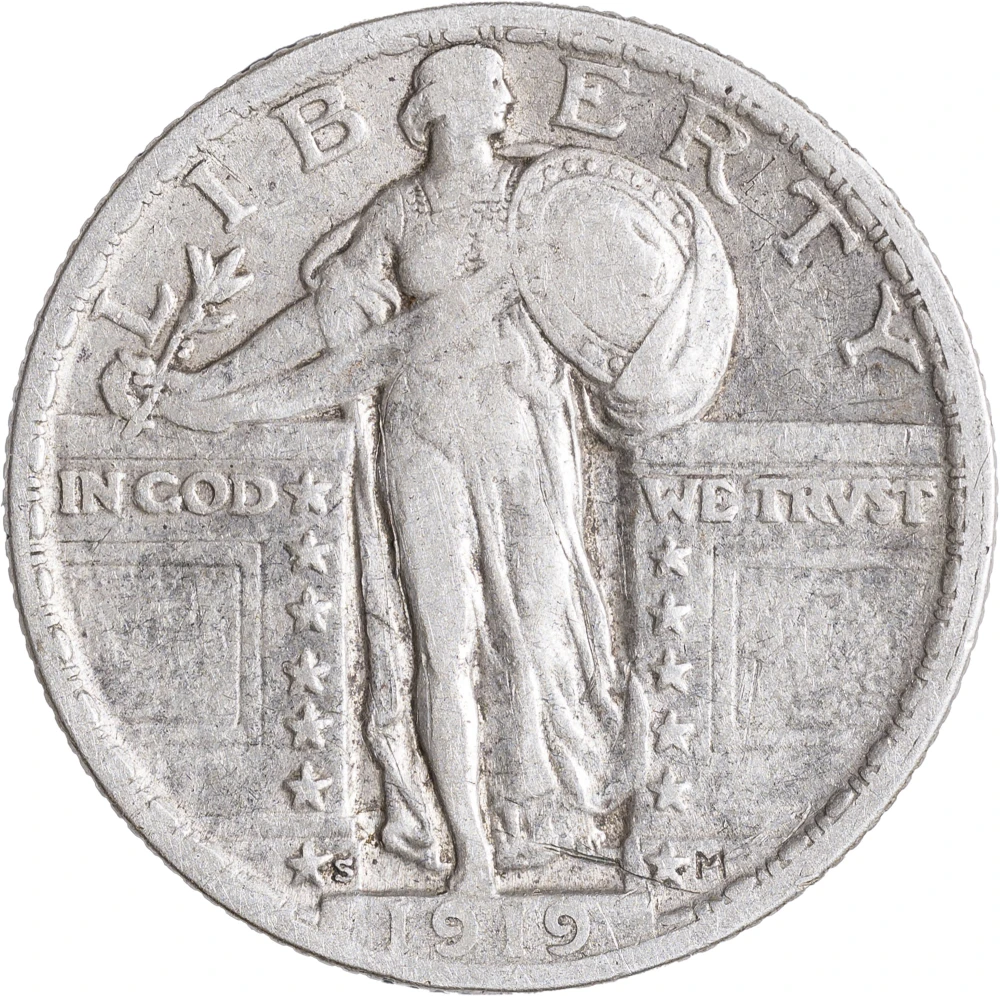 VF-20 1919-S Standing Liberty Quarter