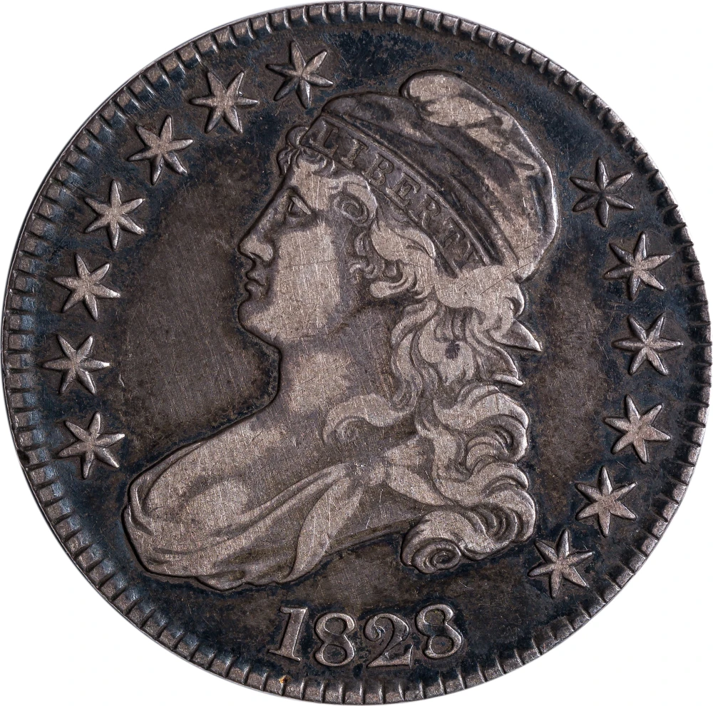 VF-20 1828 Square 2 Bust Half Dollar