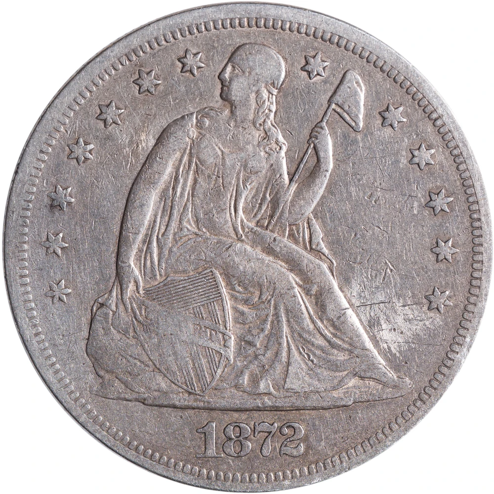VF-30 1872 Seated Dollar