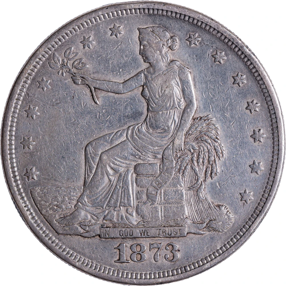 EF-40 1873 Trade Dollar