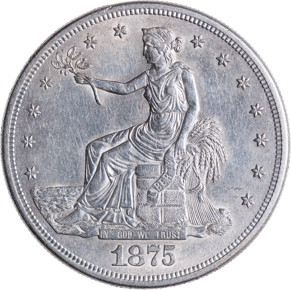 MS-60 Details 1875-S Trade Dollar