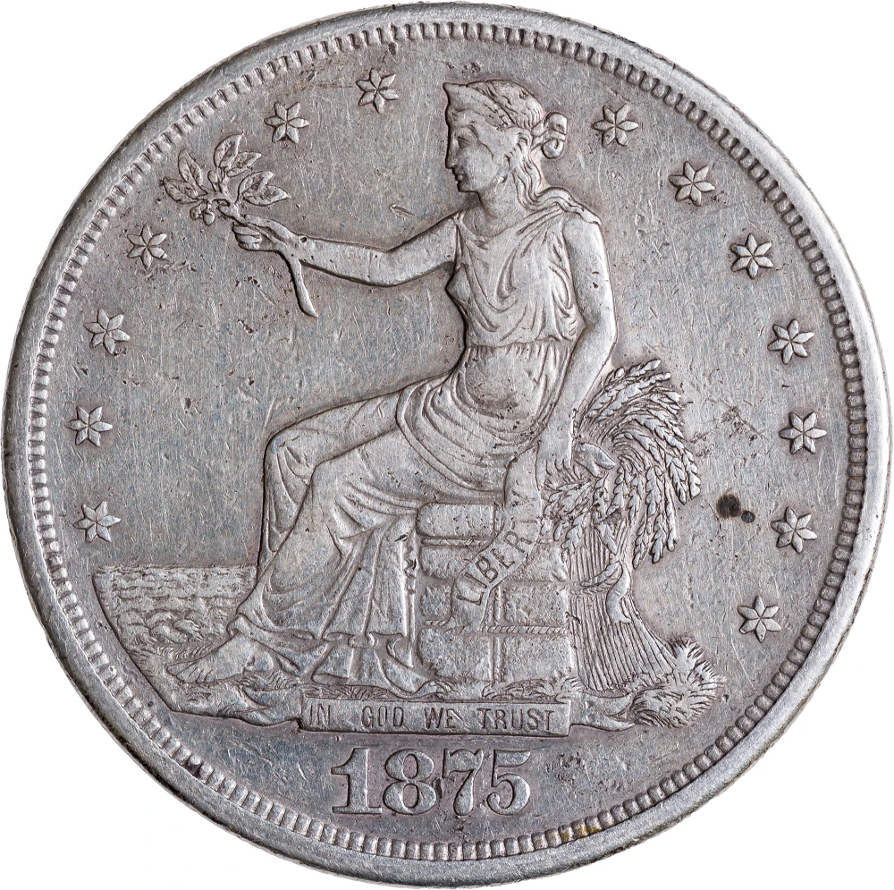 EF-40 1875-CC Trade Dollar