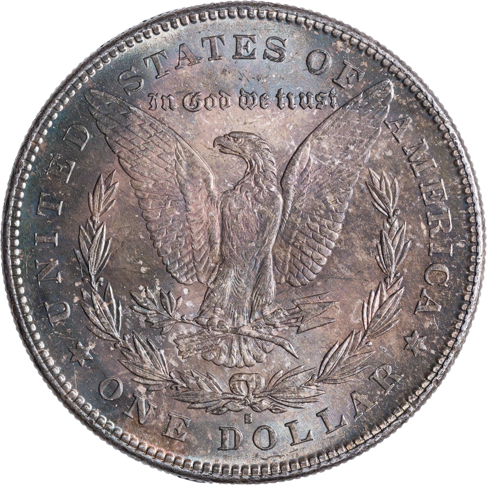 BU-60 Toned 1878-S Morgan Dollar