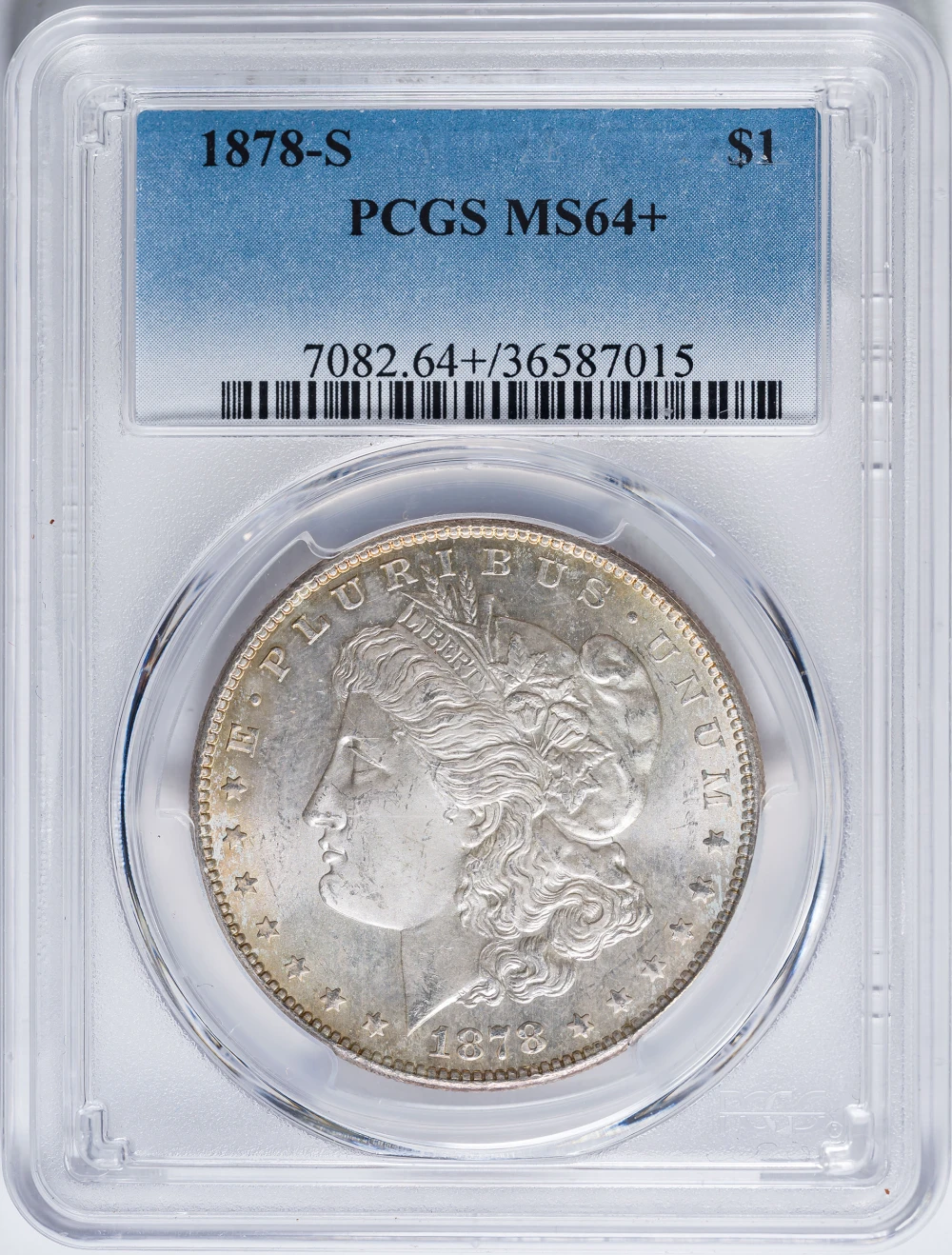 PCGS MS-64+ 1878-S Morgan Dollar