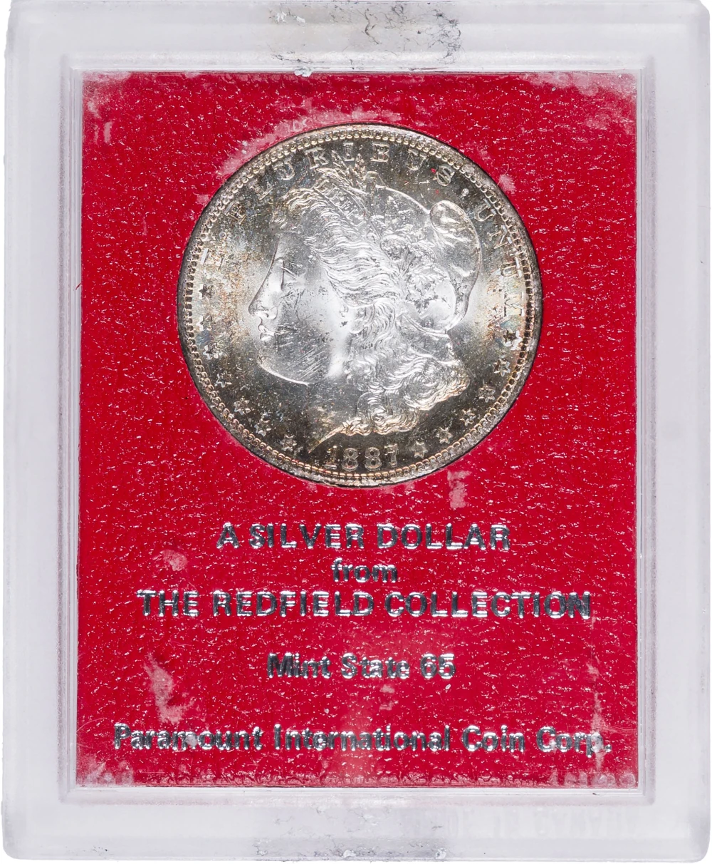Choice Unc Redfield Hoard 1887-S Morgan Dollar