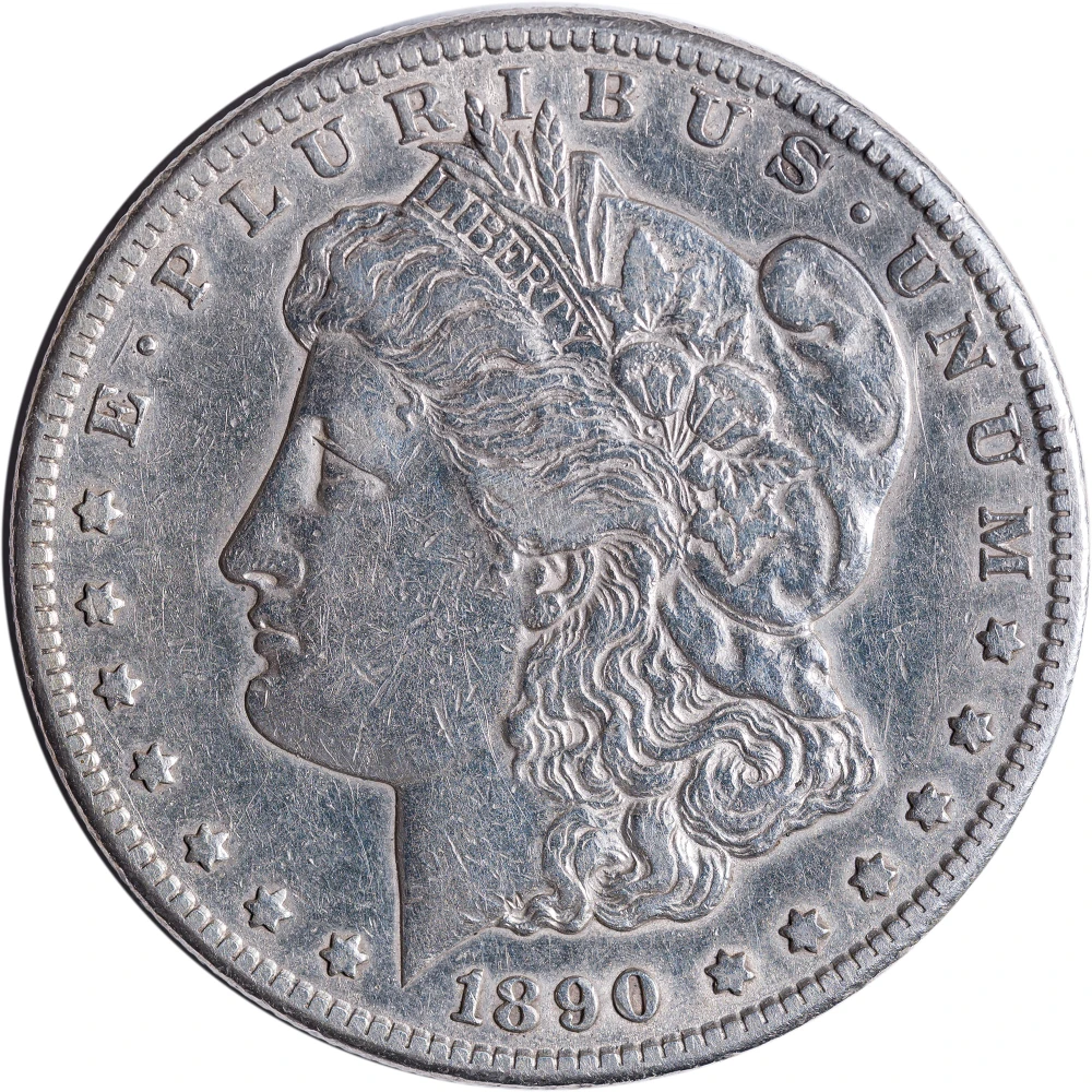 EF-40 Details 1890-CC Morgan Dollar