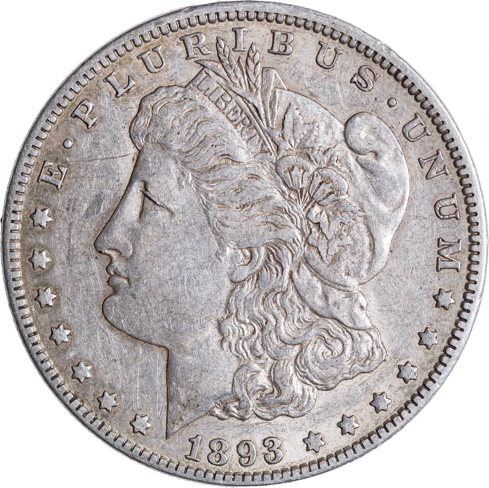 AU-50 1893-O Morgan Dollar